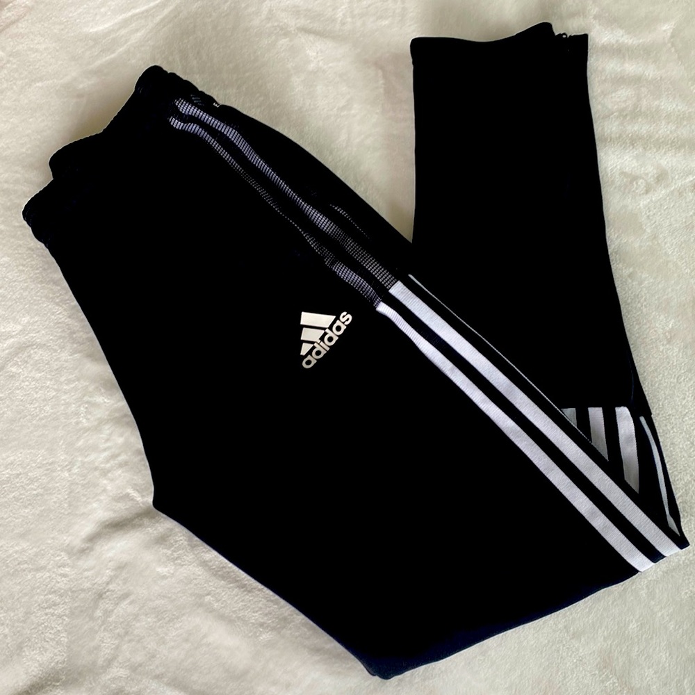Adidas track pants big boys size 13/14 youth large black